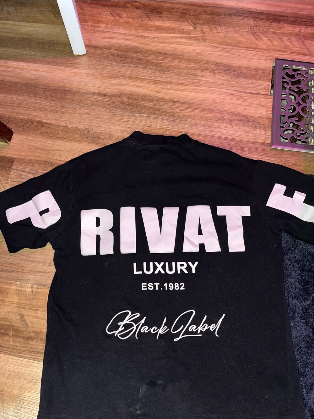 Luxury Black T-Shirt - Pink Logo